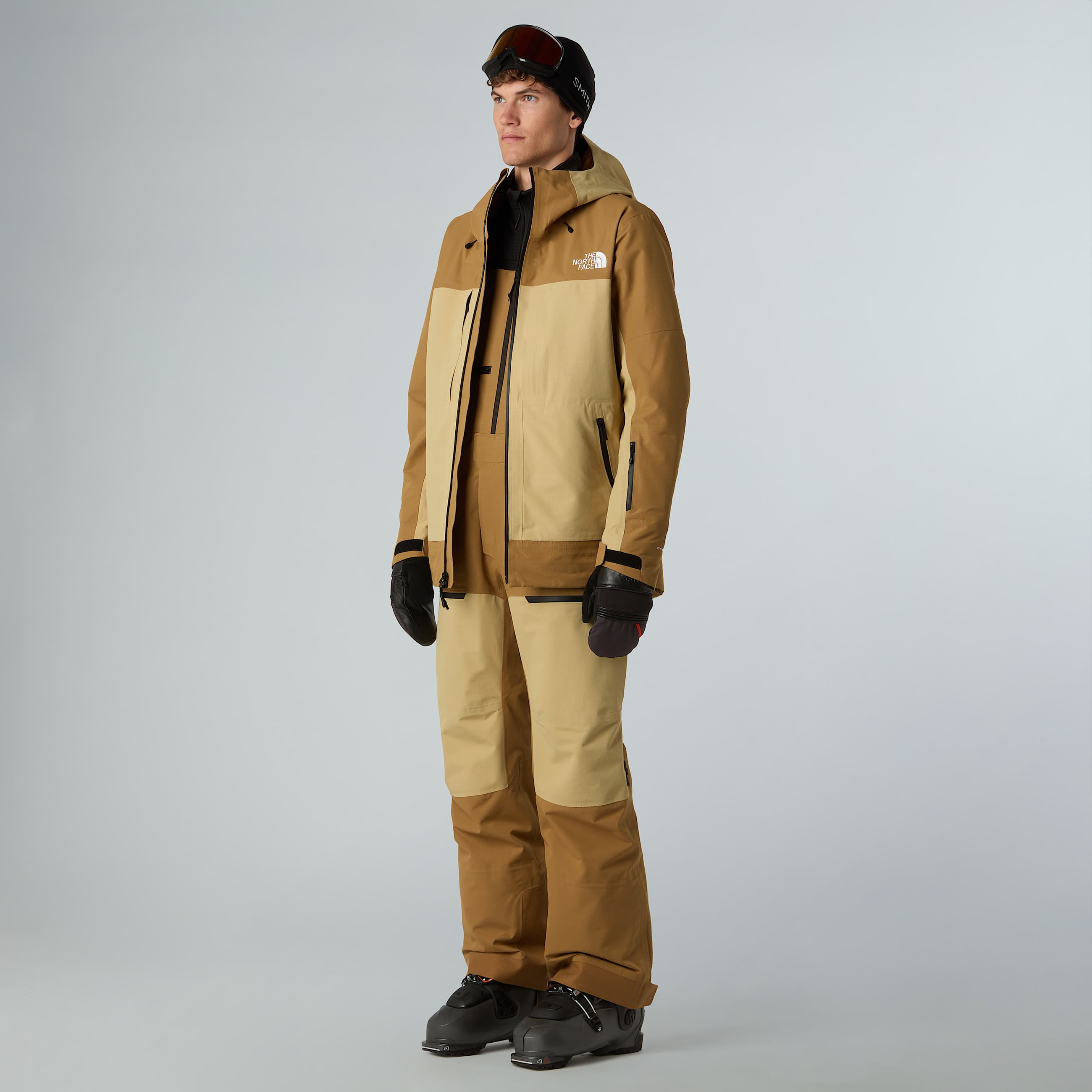 Mens Ceptor Bib Trousers TNF Utility BrownKhaki Stone ALT5