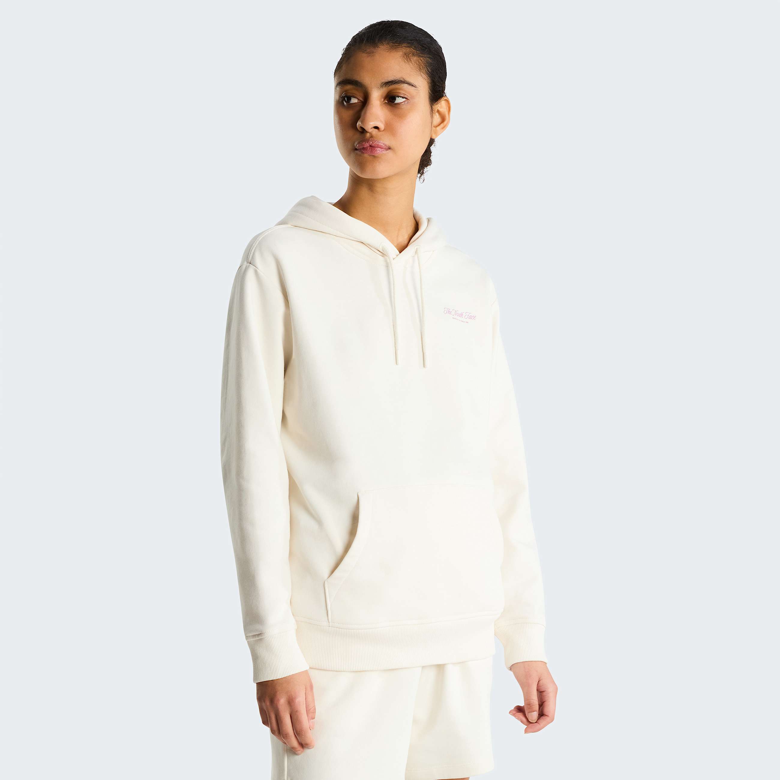Inspire Exploration Relaxedhoodie voor dames TNF White DuneHushed Lavender ALT1