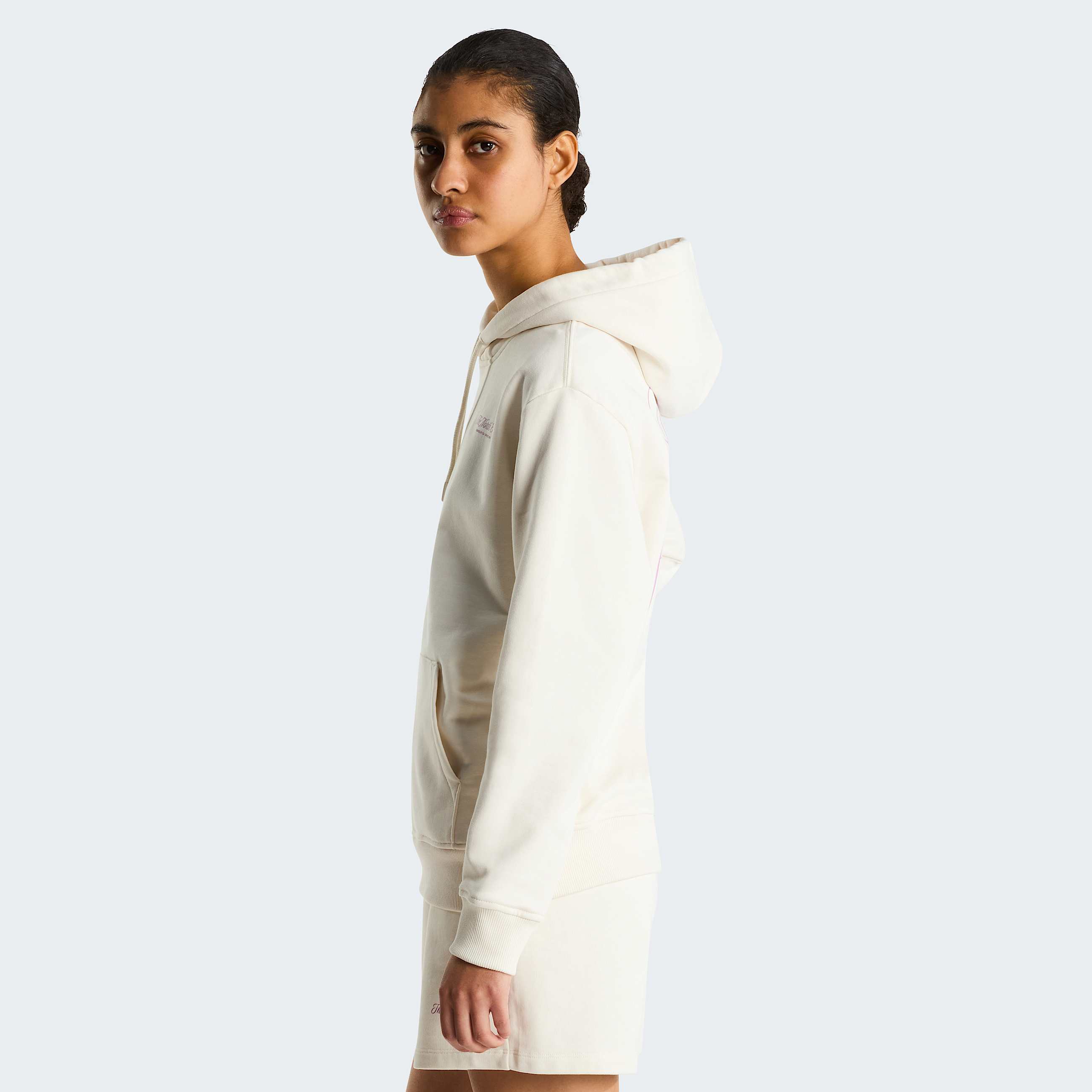 Inspire Exploration Relaxedhoodie voor dames TNF White DuneHushed Lavender ALT3