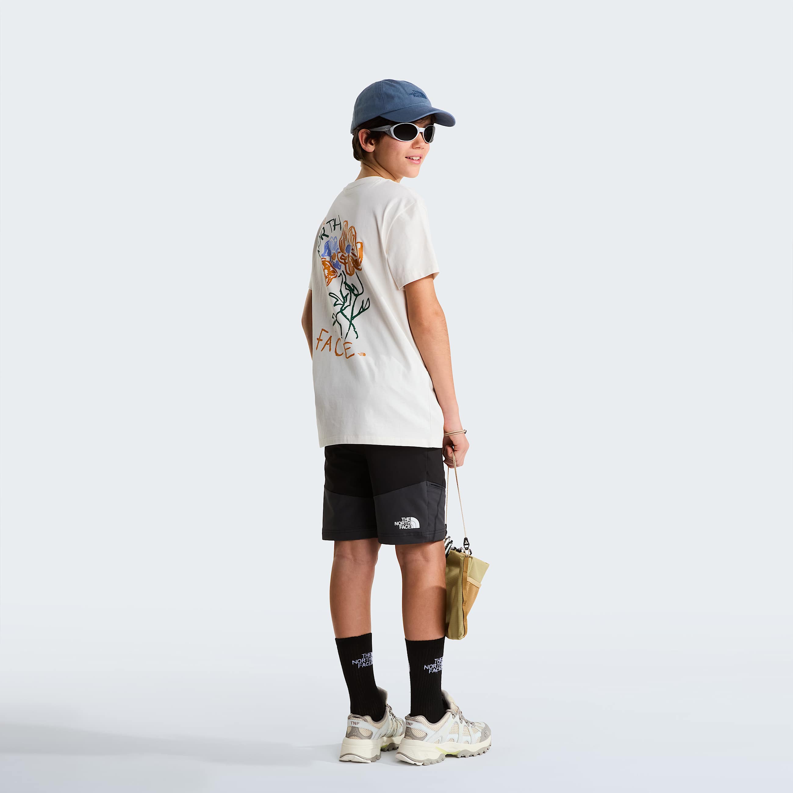 Tshirt descontrada Flower Scribble para adolescente TNF ALT1