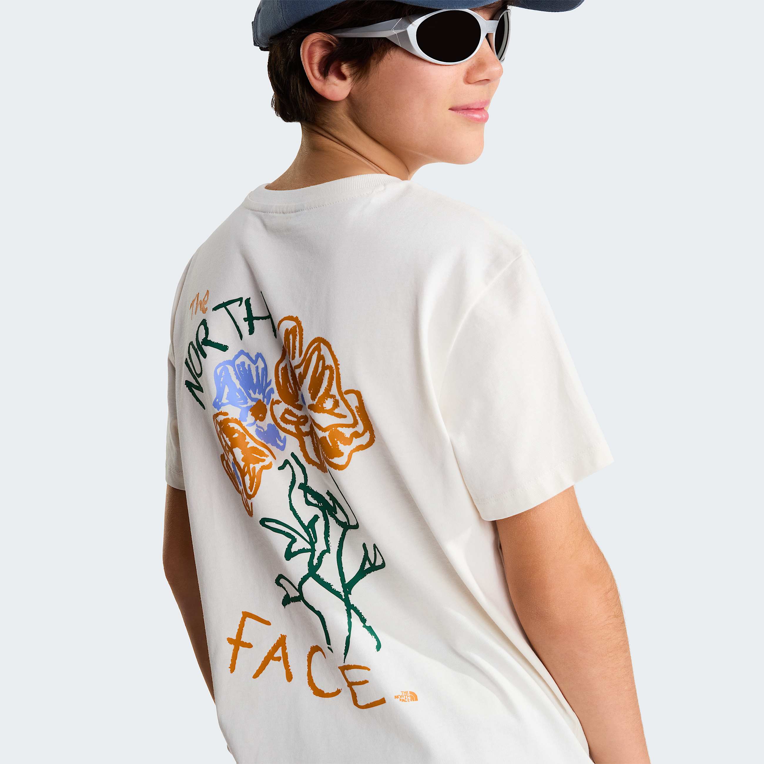 Tshirt descontrada Flower Scribble para adolescente TNF ALT6