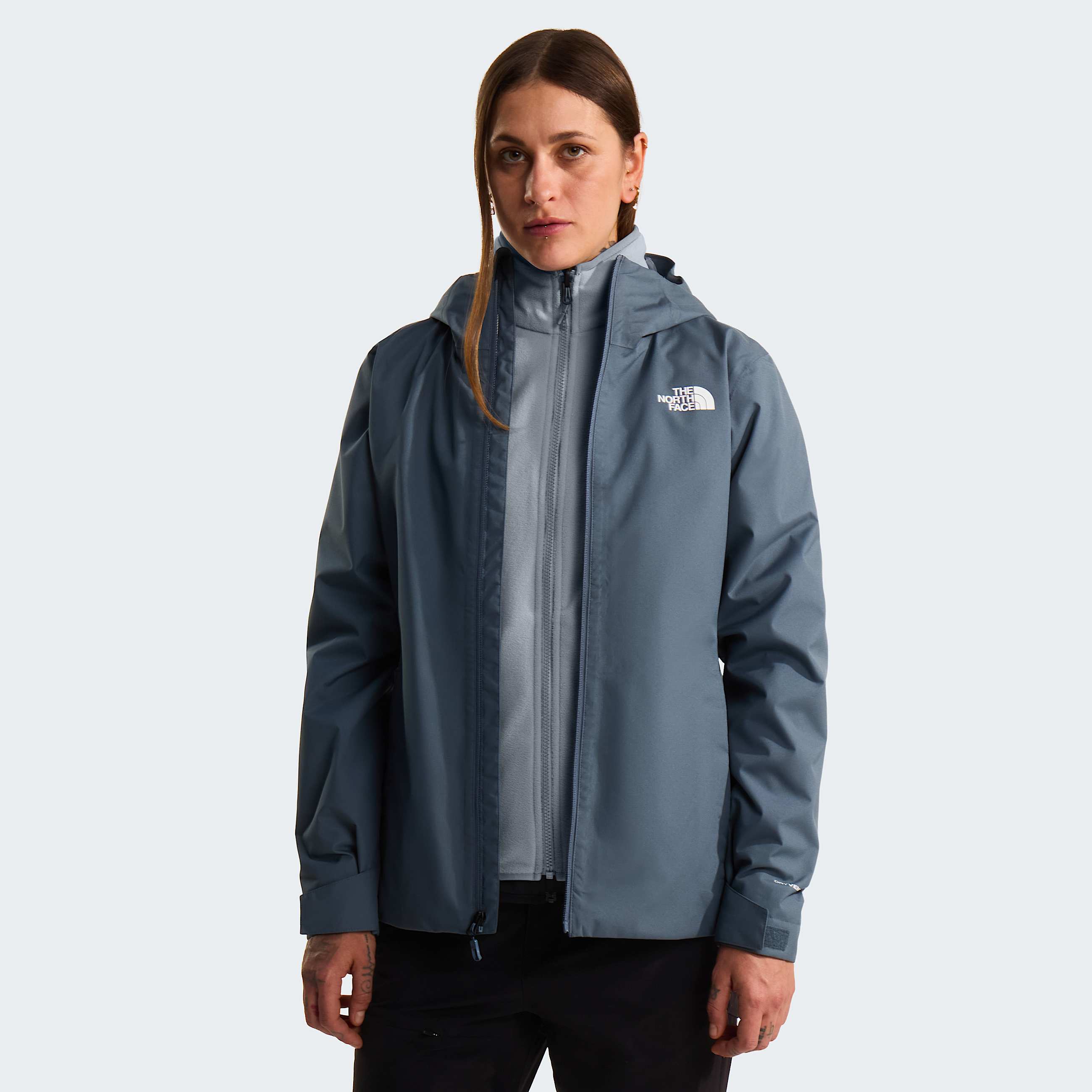 Veste Quest DryVent Triclimate 3en1 pour femme TNF Granite GreyFrost Grey HERO