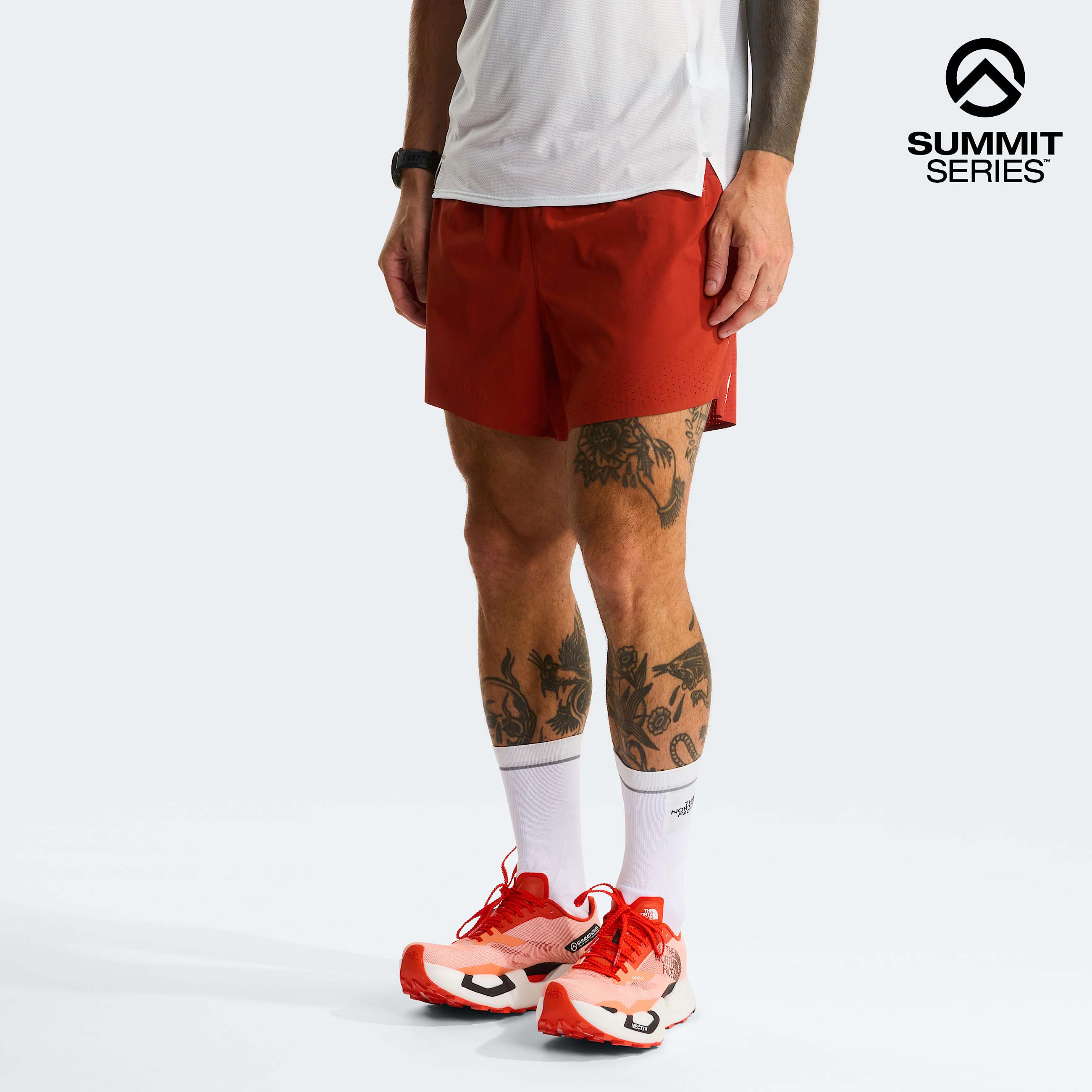 Mens Summit Pacesetter 5 Shorts TNF Iron Clay HERO