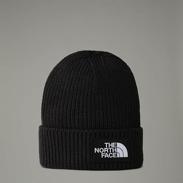 Gorro con borde vuelto y logotipo de TNF encuadrado para niños