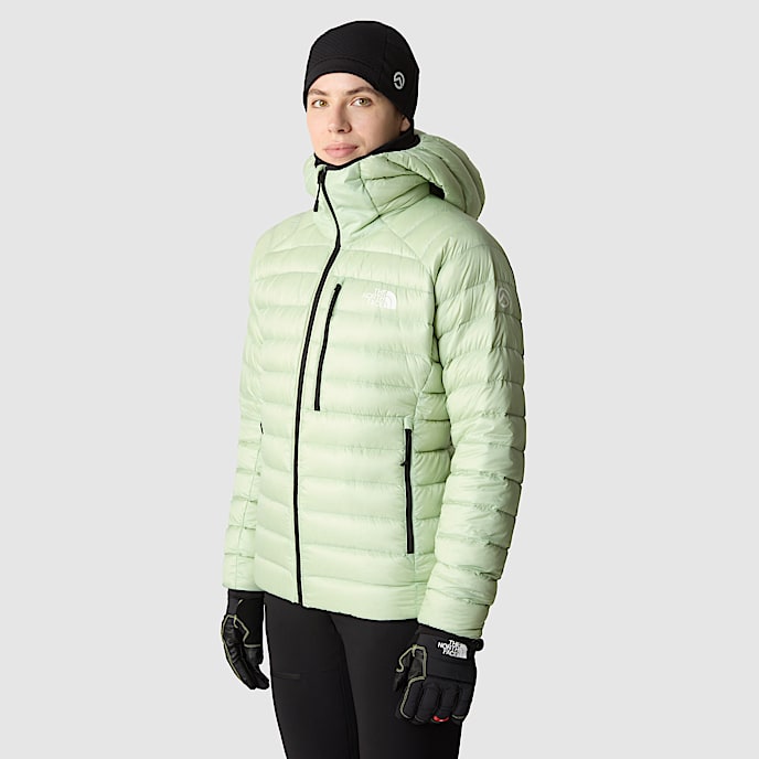 Womens Summit Breithorn Hooded Jacket TNF Misty Sage HERO