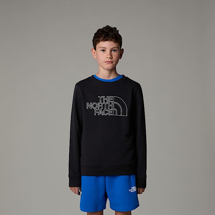 Drew Peak Crew Neck Sweatshirt Junior TNF TNF Black HERO