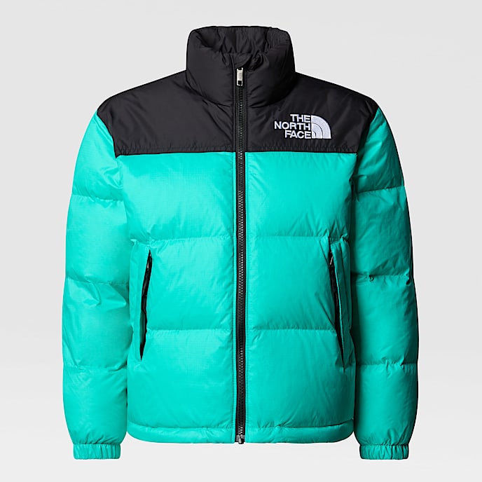 Teens 1996 Retro Nuptse Jacket TNF Geyser Aqua HERO
