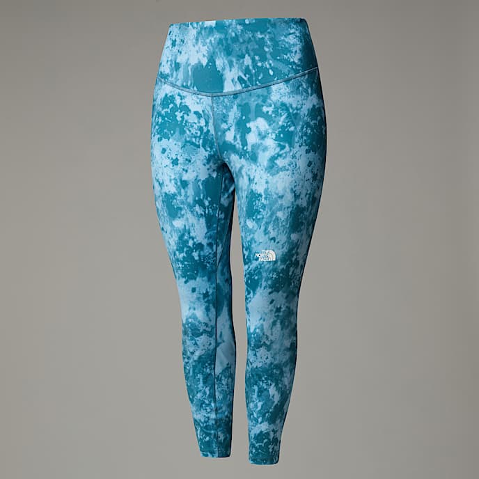 Plus Size Flex 78legging met hoge taille en print voor dames TNF Mallard Blue Micro Halfdome Print HERO