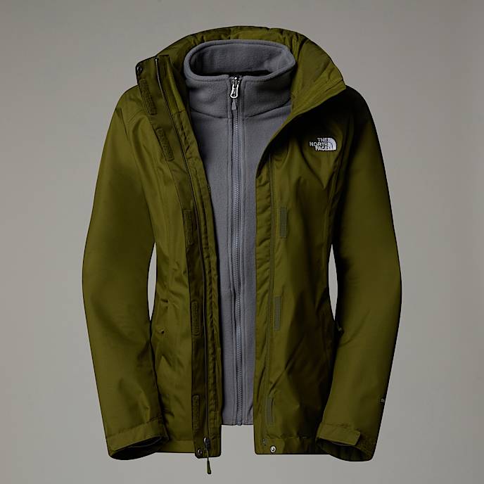 Casaco Evolve II Triclimate para mulher TNF Forest OliveSmoked Pearl HERO