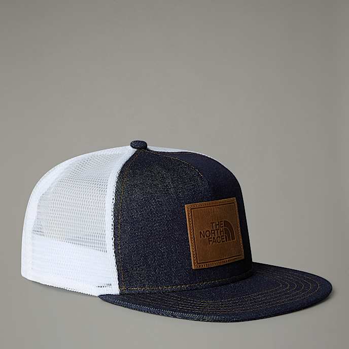 Half Dome Trucker Kappe TNF DenimLeather Patch HERO