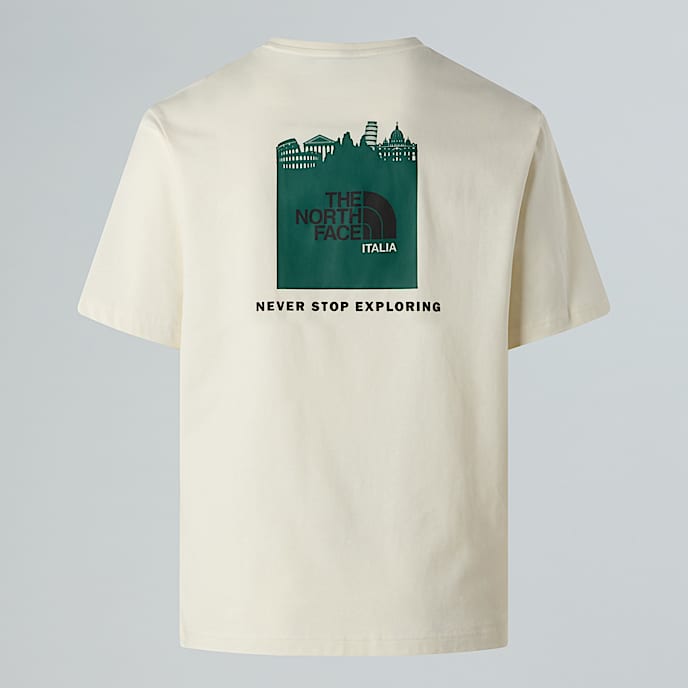 NSE Italy relaxt geschnittenes TShirt in Unisex TNF White DuneEvergreen HERO