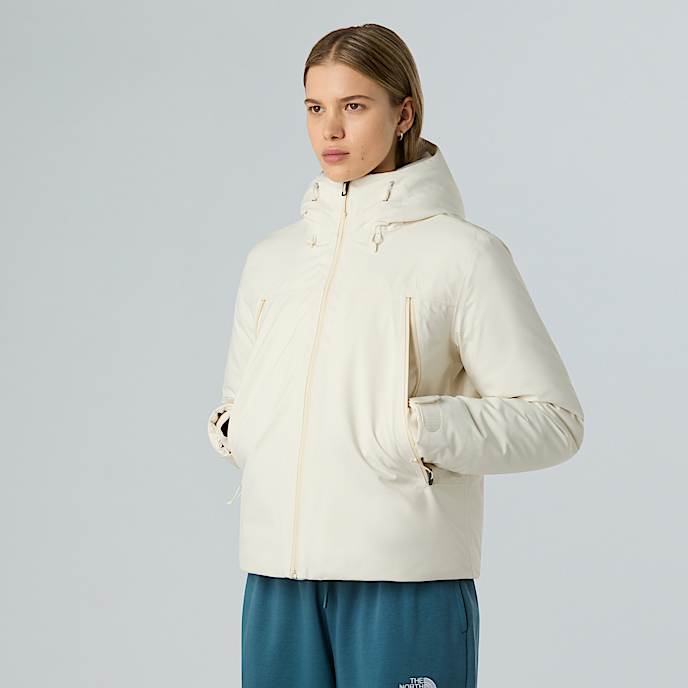 Mountain Range Down Hooded Jacket W TNF White Dune HERO