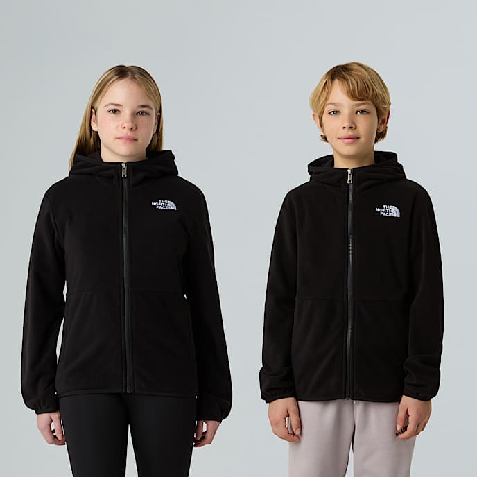 Teens Glacier Hooded Fleece Jacket TNF TNF Black HERO