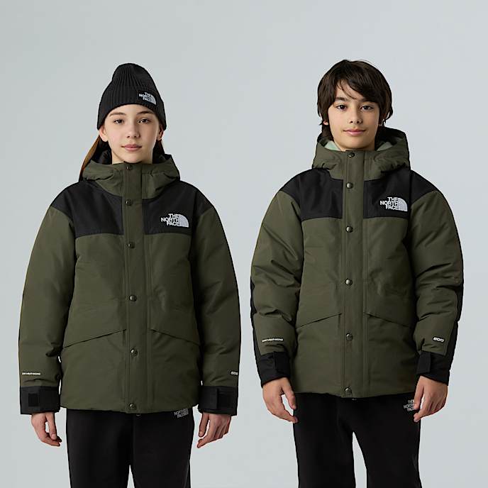 Mountain Down Jacket Junior TNF New Taupe Green HERO