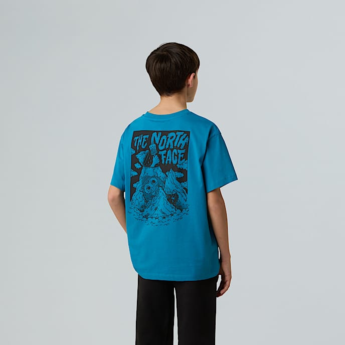 Sports Oversized Pocket Graphic TShirt Boy TNF Dusk Blue HERO