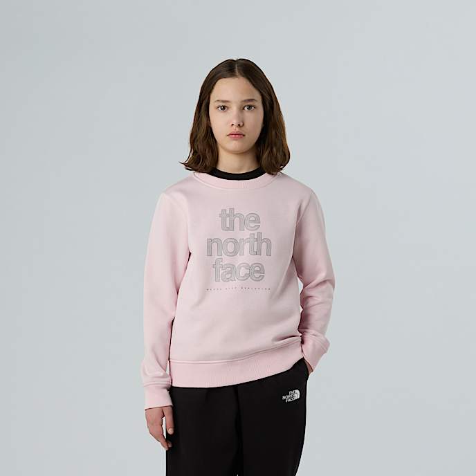 Reflective Logo Relaxed Sweatshirt Girl TNF Pale Blossom HERO