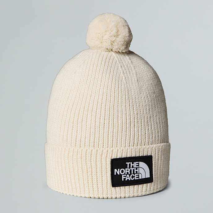 Logo Box Pom Beanie TNF TNF White Dune HERO