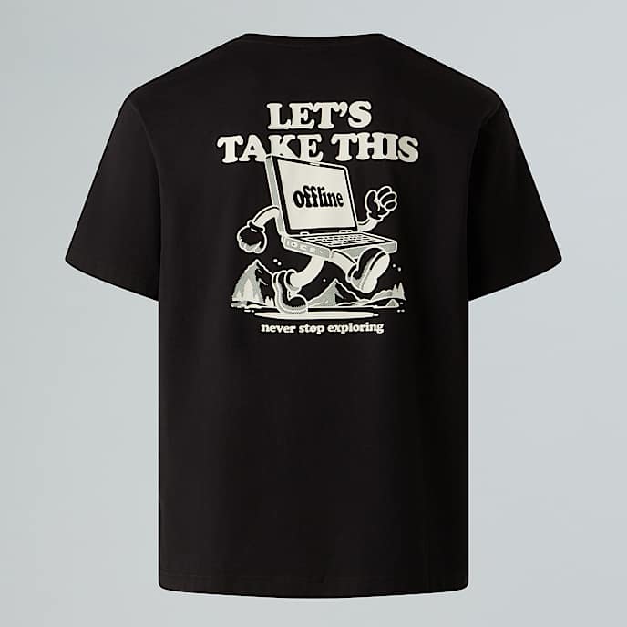 Explore relaxt geschnittenes TShirt in Unisex TNF TNF BlackPurple Mint HERO
