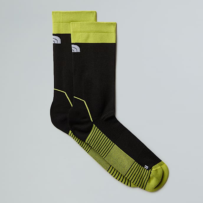 Trail Run Printed Crew Sock TNF TNF BlackFizz Lime HERO