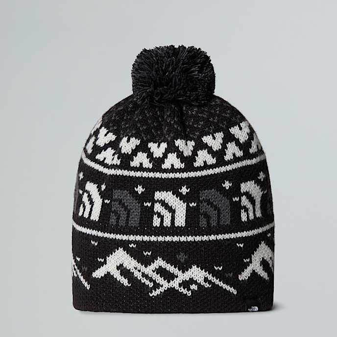 Beanie Cabin Ski Tuke TNF TNF Black JacquardPom HERO