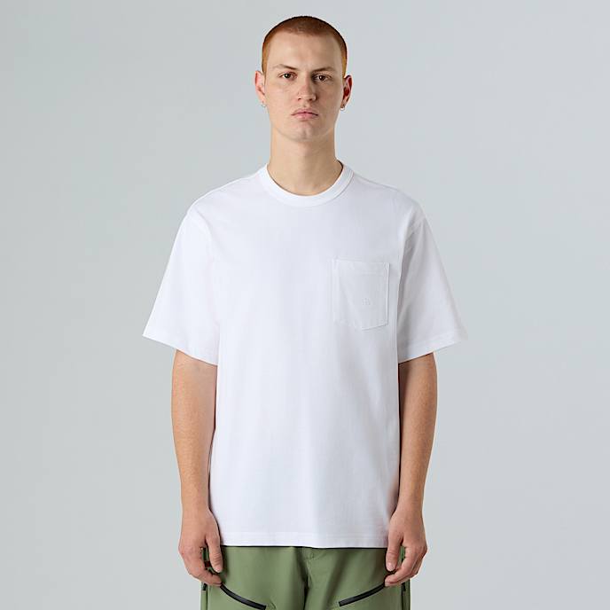 Mens Dome Relaxed Pocket TShirt TNF TNF White HERO
