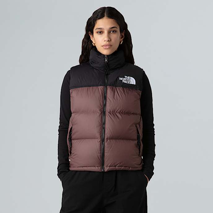 1996 Retro Nuptse Down Gilet W TNF Tawny QuartzTNF Black HERO