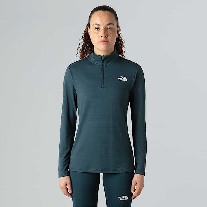 Womens Flex Slim 14 Zip LongSleeve Top TNF Deep Cypress HERO