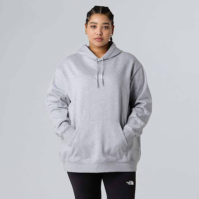 Plus Size Essential Relaxedhoodie voor dames TNF TNF Light Grey Heather HERO