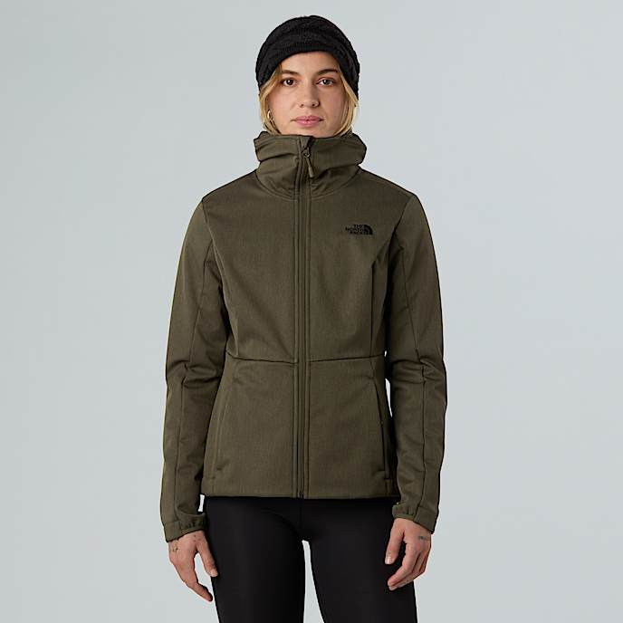 Quest Highloft Softshell Jacket W TNF New Taupe Green Dark Heather HERO