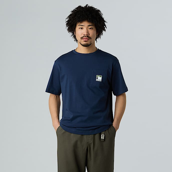 Tshirt Mountain Logo Relaxed Pocket da uomo TNF Summit Navy HERO