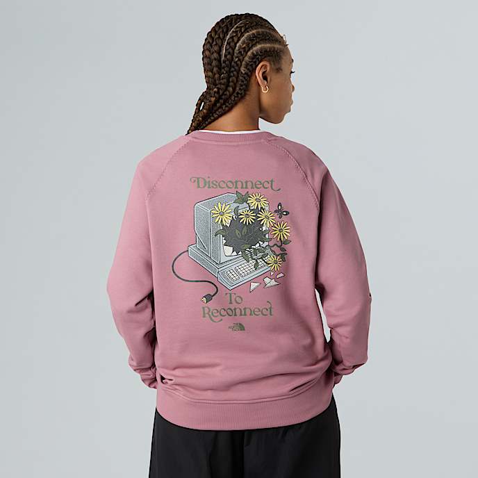 Felpa Connect Relaxed Graphic da donna TNF Nostalgia Rose HERO