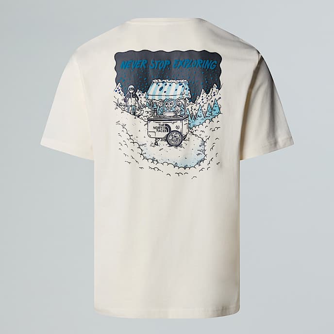 Camiseta holgada con estampado grfico Powder Days unisex TNF White Dune HERO