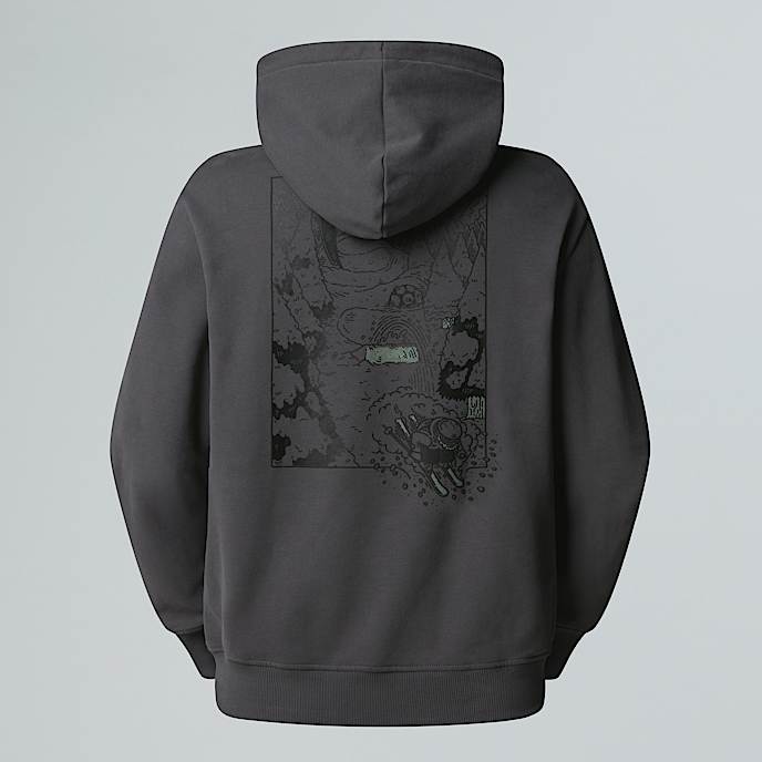 Felpa con cappuccio Powder Days Relaxed Graphic unisex TNF Asphalt Grey HERO