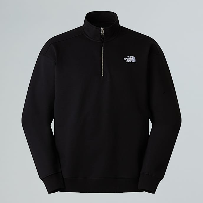 Oversized 14 Zip Sweatshirt Unisex TNF TNF Black HERO