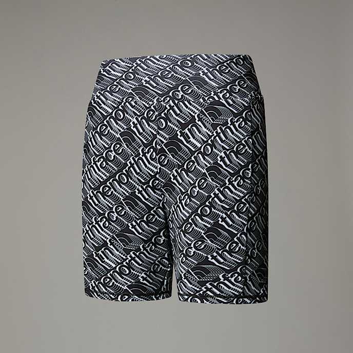 Never Stop Bike Shorts Girl TNF TNF Black Diags Logo Print HERO