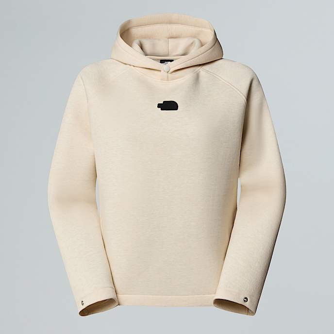 Camisola com capuz descontrada para mulher TNF White Dune Heather HERO