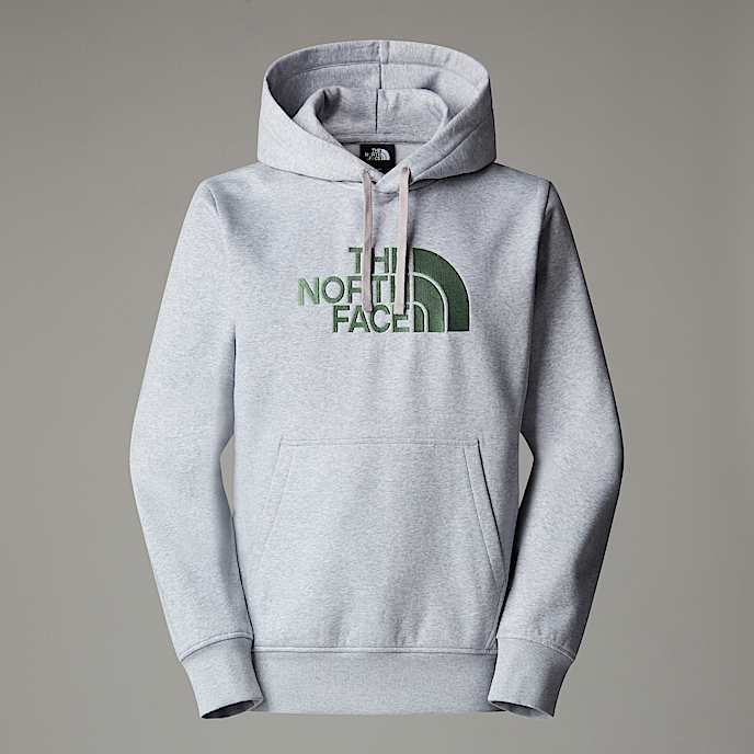 Mens Drew Peak Hoodie TNF TNF Light Grey HeatherDuck Green HERO