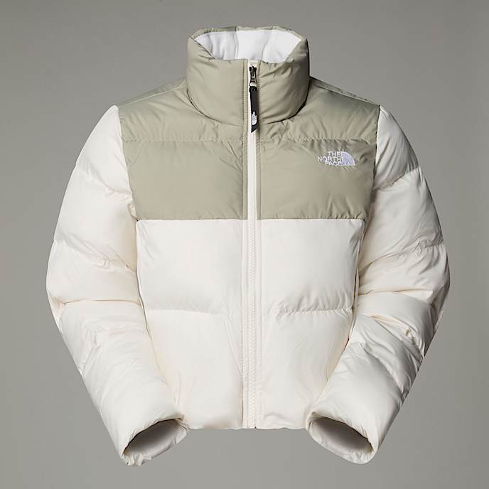 Womens Cropped Saikuru Jacket TNF White DuneClay Grey HERO