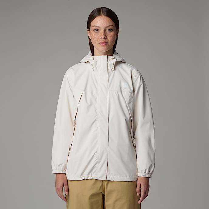 Womens Antora Rain Jacket TNF White Dune HERO