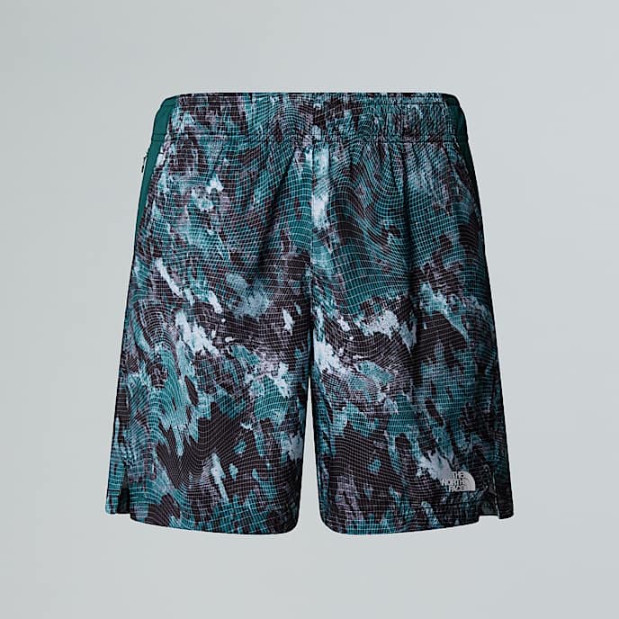 Mens 247 7 Printed Shorts TNF Deep Nori Trail Grid PrintDeep Nori HERO