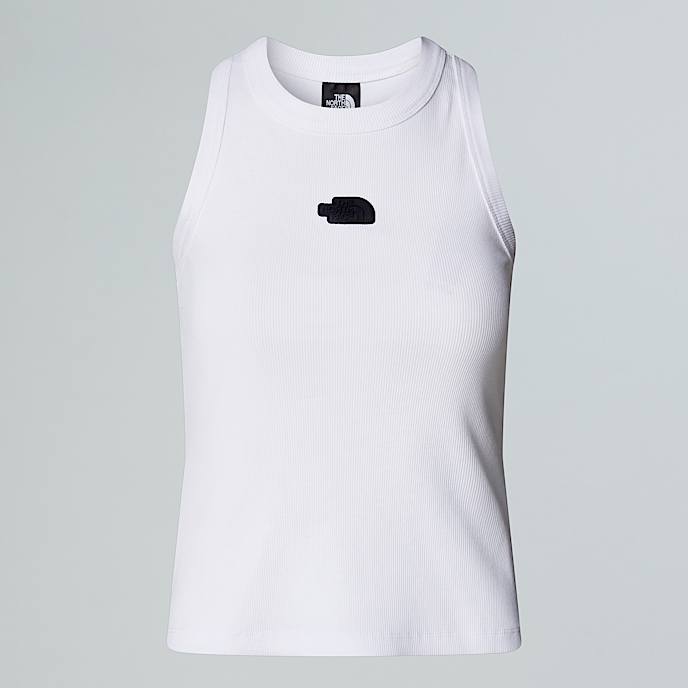 Damska prkowana koszulka bez rkaww o dopasowanym kroju TNF TNF White HERO