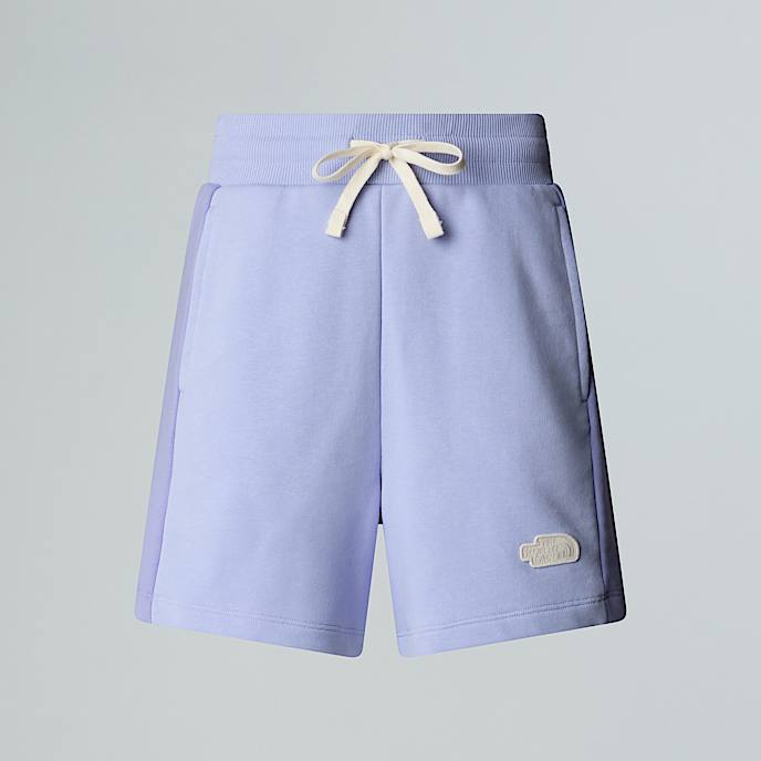 Womens Terry Relaxed Shorts TNF Purple Mint HERO