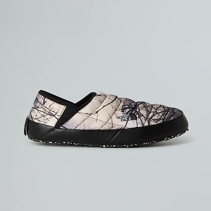 Mens ThermoBall V Traction Mules TNF Image Lift Print White Dune HERO