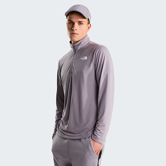 247 14 Zip LongSleeve TShirt M TNF Transcendent Grey HERO