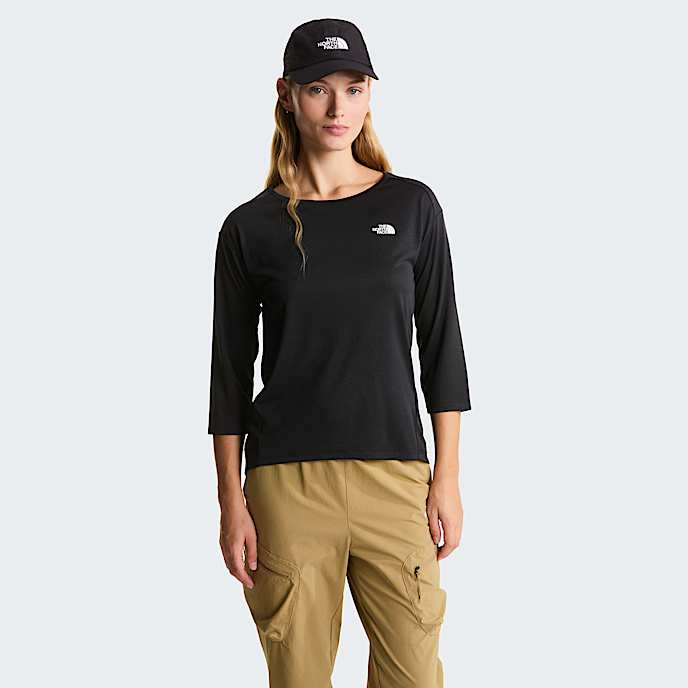 Tanken TShirt mit 34langen rmeln fr Damen TNF TNF Black Heather HERO