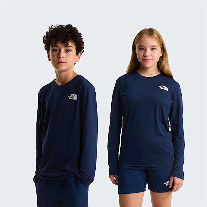 Langrmet 247 tshirt til unge TNF Summit Navy HERO