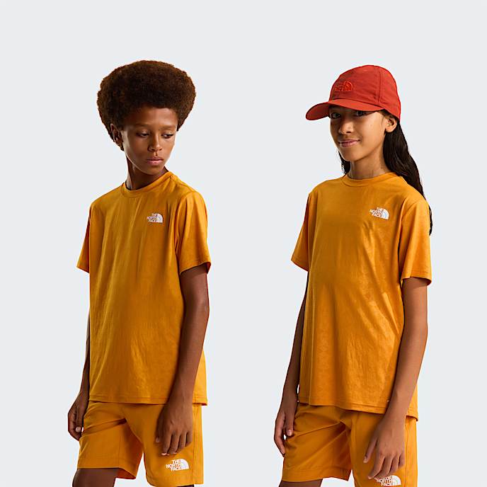 Teens 247 Pentadome Embossed TShirt TNF Dust Orange HERO