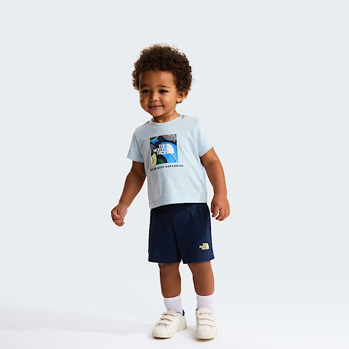 NSE Box Play Regular Shorts Set fr Babys TNF Polar HazeSummit Navy HERO