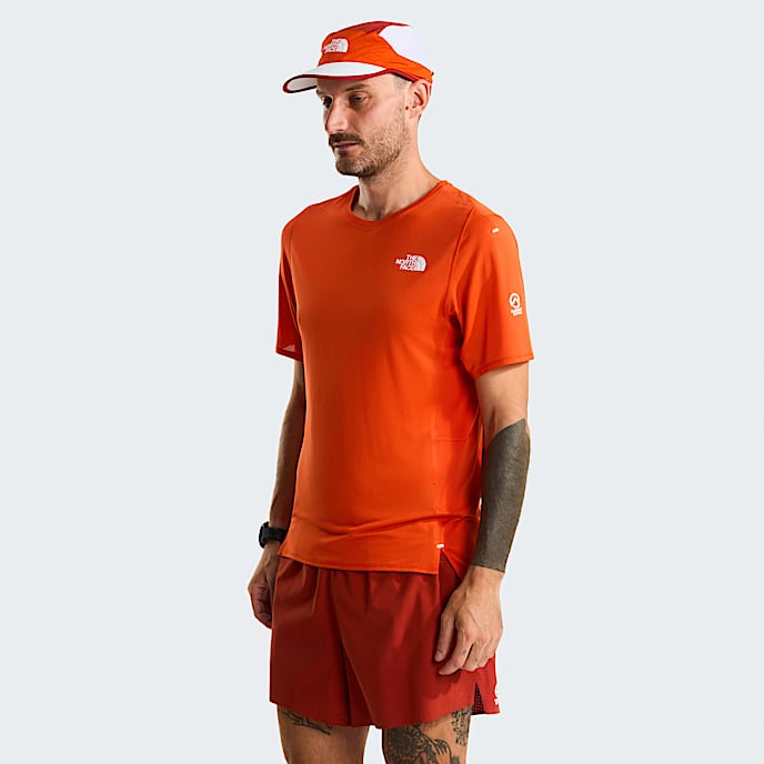 Mens Summit High Trail Run TShirt TNF Lava Red HERO