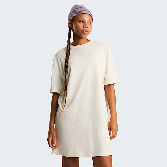 Evolution Simple Dome TShirt Dress W TNF White Dune HERO